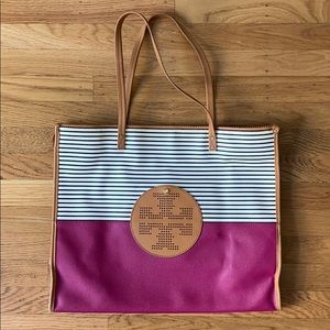 Tory Burch lightly used leather tote